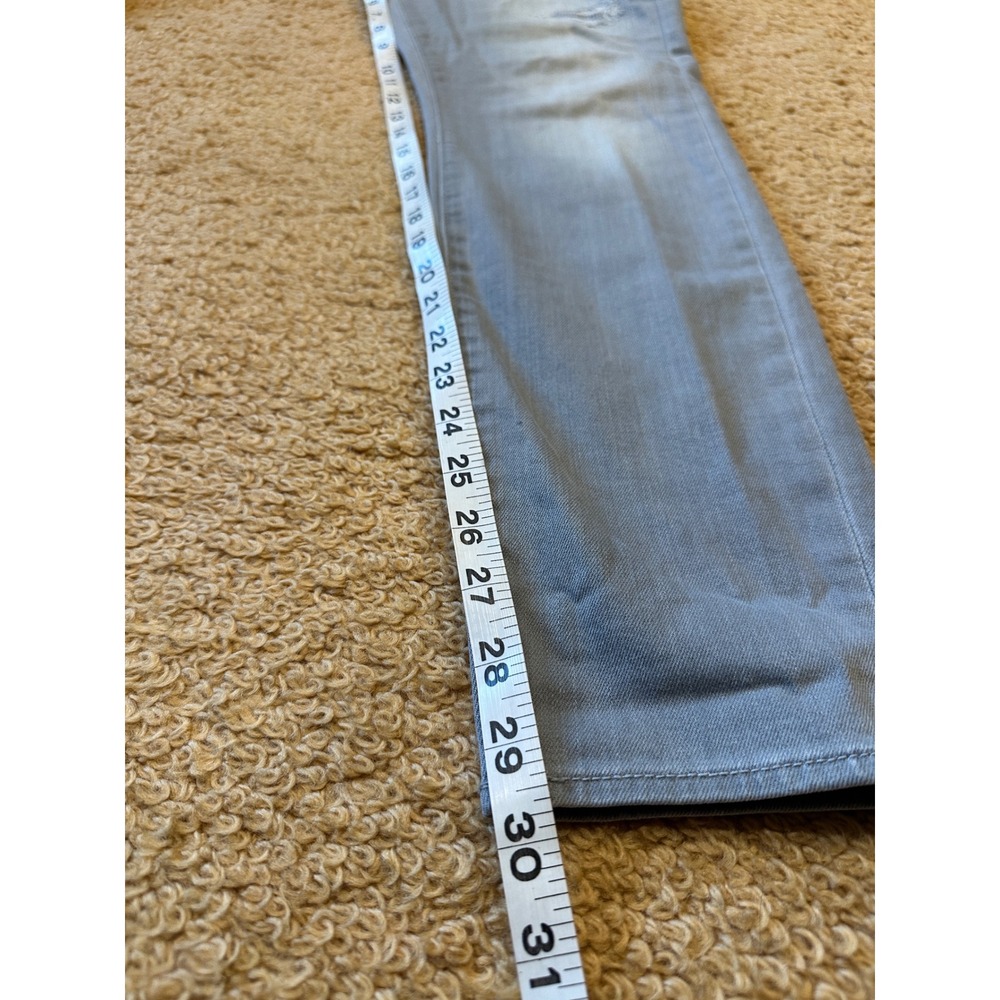 Articles of Society Soho Skinny Jeans Light Grey Distressed Size 30 - Picture 4 of 10